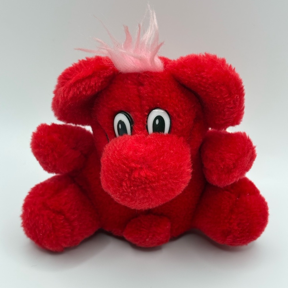 VTG Kodak Kolorkin Kosmic finger puppet Plush Stuffed Toy Red 5.5”